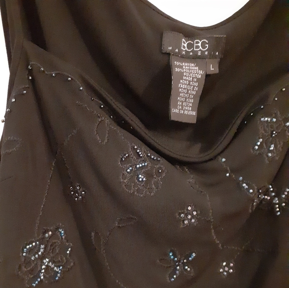 Top BCBGMAXAZRIA En Simili Cuir - Noir - Taille S - Prix Original $138